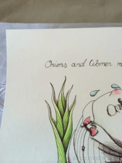 Onions And Women Make Me Cry 2014 Zed1 Poster Print SIGNED #'d Hand Embellished -Art Poster Store 12 34204602 12d2 4892 b2fa d6e1f2d6ce0d