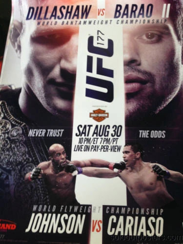 UFC 177 -2014 Poster Print Dillashaw Vs. Barao II 2 MMA 1 UFC 177 -2014 Poster Print Dillashaw Vs. Barao II 2 MMA