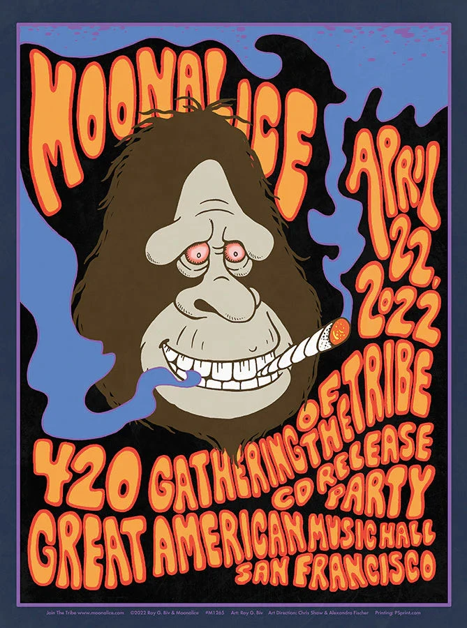 Moonalice - 2022 Roy G Biv Poster San Francisco, CA M1265 1 Moonalice - 2022 Roy G Biv Poster San Francisco, CA M1265
