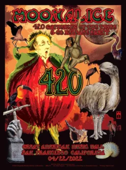 Moonalice - 2022 Pat & George Sargent Poster San Francisco, CA M1271