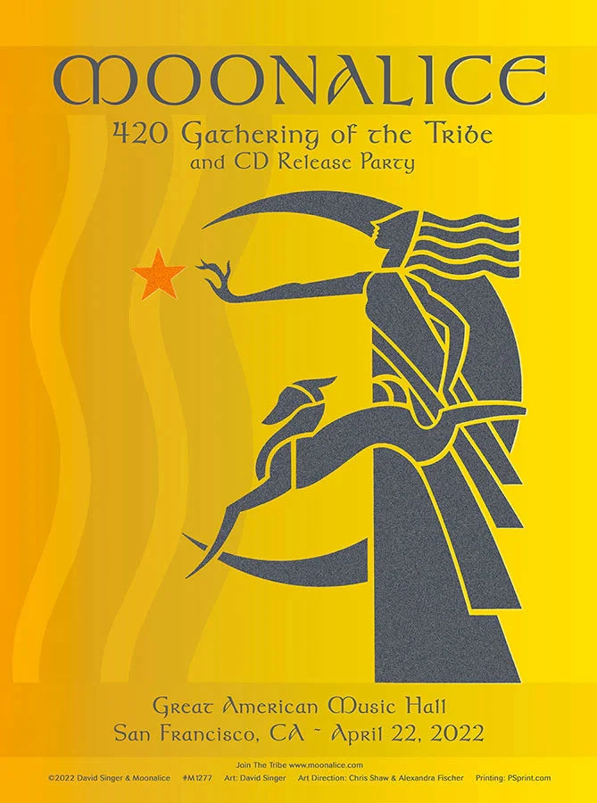 Moonalice - 2022 David Singer Poster San Francisco, CA M1277 1 Moonalice - 2022 David Singer Poster San Francisco, CA M1277