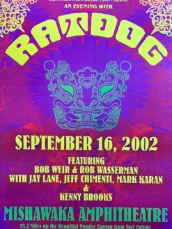 RatDog - 2002 Poster Bellvue, CO Mishawaka Amphitheater