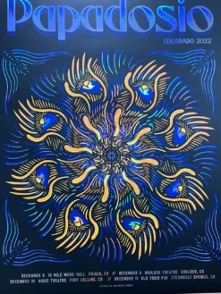 Papadosio - 2022 Mike Tallman Poster Colorado Tour FOIL