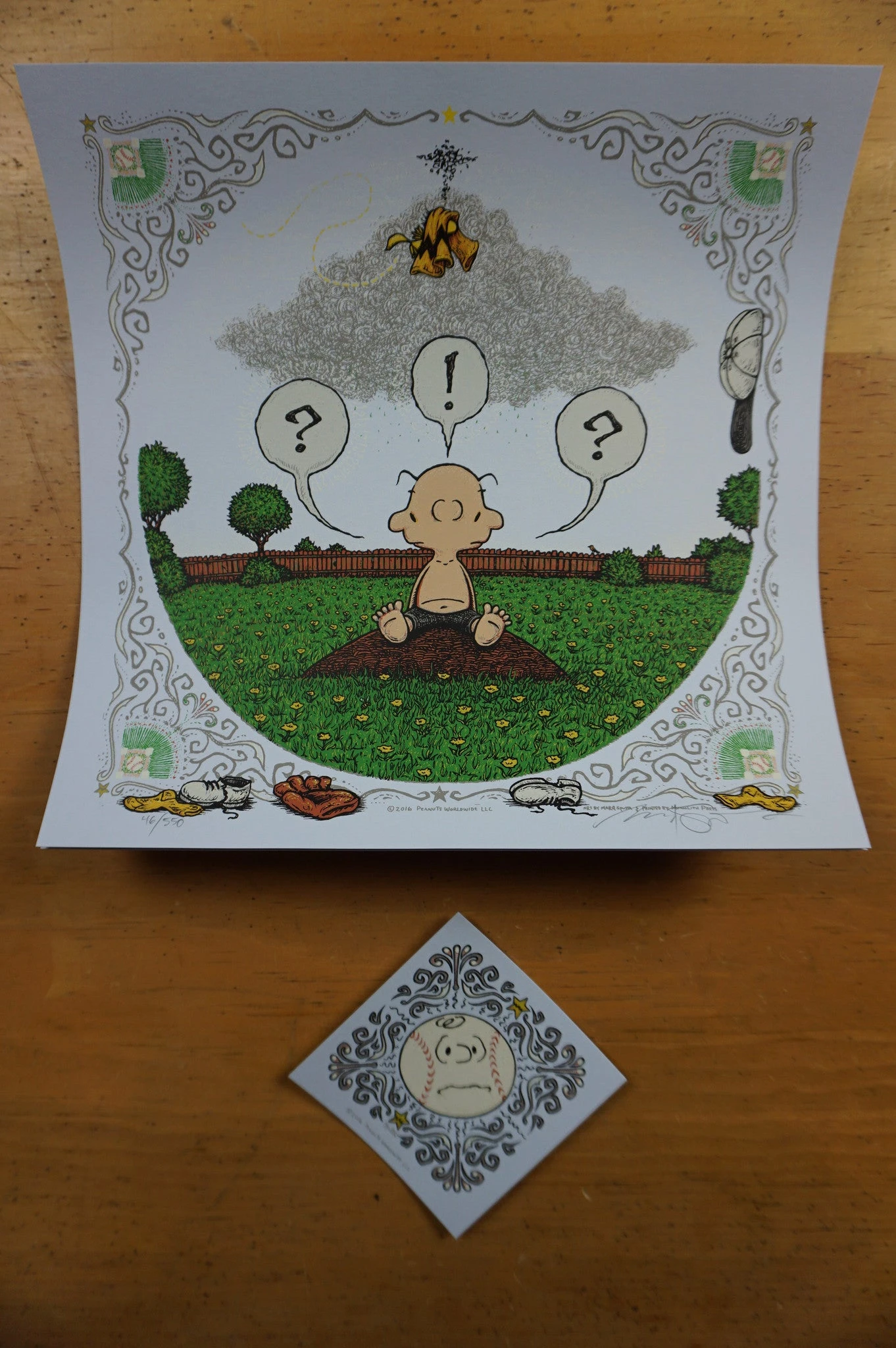 On The Mound - 2016 Marq Spusta Poster Blue Sky Ed With Card 1 On The Mound - 2016 Marq Spusta Poster Blue Sky Ed With Card