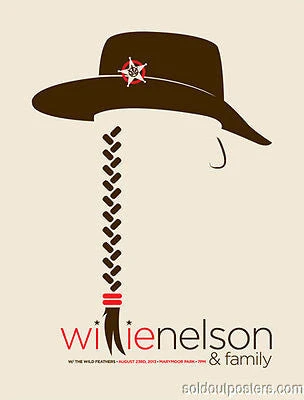 WILLIE NELSON & Family - 2013 Powerslide Design Poster Print Marymoor Park S/N 1 WILLIE NELSON & Family - 2013 Powerslide Design Poster Print Marymoor Park S/N