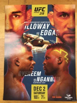 UFC 218 - 2017 Poster Holloway Vs Edgar, Overeem Vs Ngannou -Art Poster Store image 0e527109 657f 4e37 b886 366d5c35c601 scaled