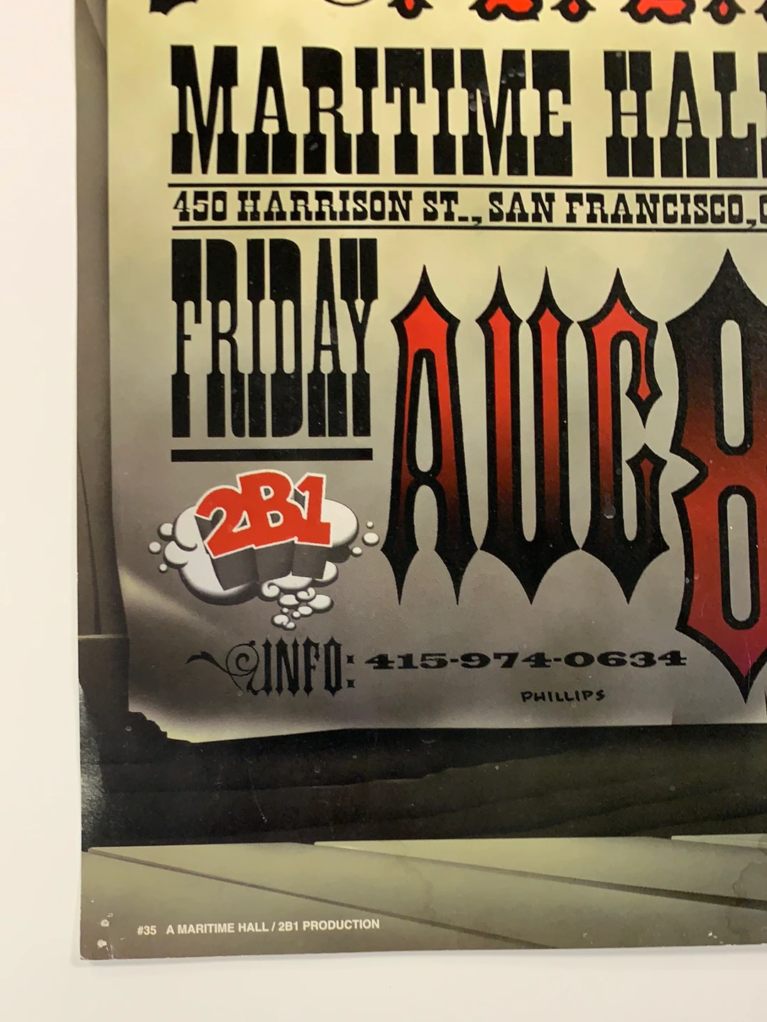 MHP 35 Willie Nelson - 1997 Jim Phillips Poster Maritime Hall San Fran 1st 6 MHP 35 Willie Nelson - 1997 Jim Phillips Poster Maritime Hall San Fran 1st - Image 6