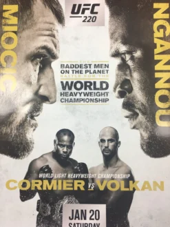 UFC 220 - 2018 Poster Miocic Vs Ngannou Cormier Vs Volkan