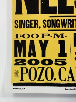 Willie Nelson - 2005 Hatch Show Print 5/1 Poster Pozo, CA Saloon -Art Poster Store image 1360ad93 db31 4292 917f e02ef05b613d