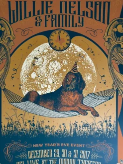 Willie Nelson - 2017 Status Serigraph Poster Austin, TX