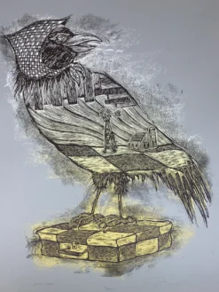 Rural Corvus - 2009 Dan Grzeca Poster Art Print Asphalt Grey