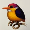 Fat Bird - 2020 Mike Mitchell Poster Rufous-Backed Dwarf Kingfisher 1st