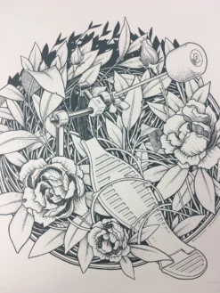 Reclaim, Erode - 2015 Justin Santora Poster Art Print Line Variant