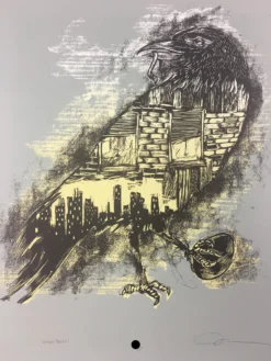 Urban Corvus - 2009 Dan Grzeca Poster Art Print Asphalt Grey