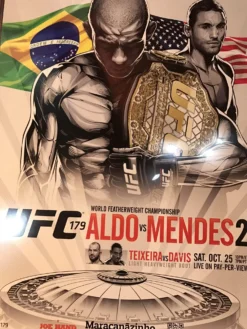 UFC 179 -2014 Poster Aldo Vs. Mendez 2 Brazil USA