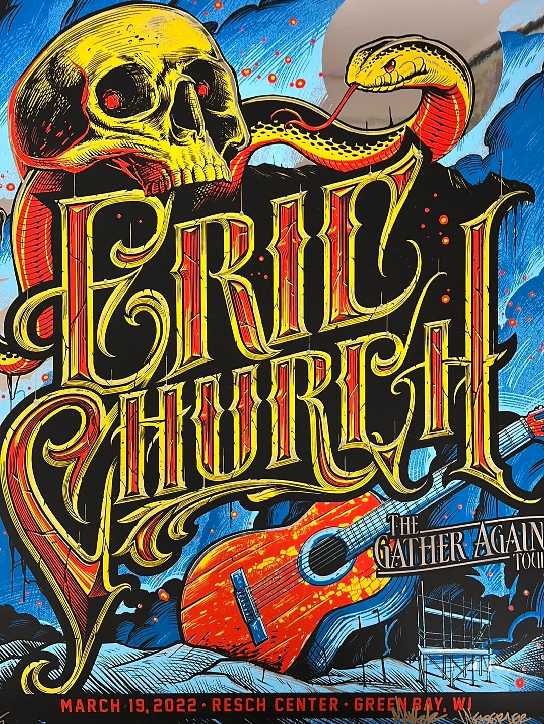 Eric Church - 2022 Maxx242 Poster Green Bay, WI Mirror FOIL 3/19 1 Eric Church - 2022 Maxx242 Poster Green Bay, WI Mirror FOIL 3/19