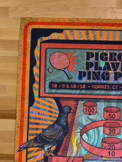 Pigeons Playing Ping Pong - 2020 Status Serigraph FOIL Poster Morris, CT -Art Poster Store image 458029b8 e3d1 471f ad8e f0e9e3eb9948