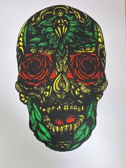 Poison Skull - 2013 JC Rivera Poster Chicago Street Artist Art