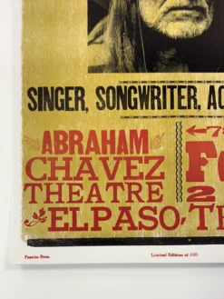 Willie Nelson - 2006 Hatch Show Print 2/12 Poster El Paso, Texas Abraham Chavez -Art Poster Store image 48165da7 35bf 4ae0 bf2a b2067fb9c0cf