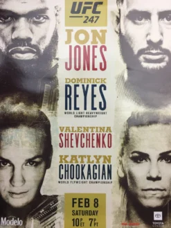 UFC 247 - 2020 Poster Jones Vs Reyes & Shevchenko Vs Chookagian