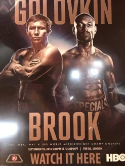 Boxing Poster GGG Golovkin Vs. Brook 2016 London
