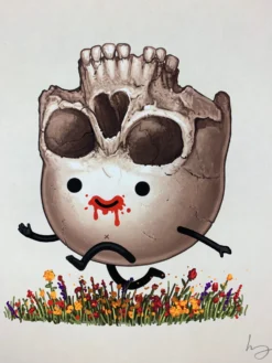 Steve - 2017 Mike Mitchell Skull Poster Print Mikeland