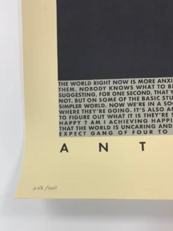 Andy Gill - 2020 Shepard Fairey Poster Obey Anti-Hero, UK Art Print -Art Poster Store image 5afc0fc0 d4ee 4a12 86d9 7d6000d70db3