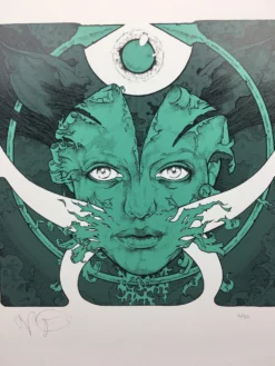 Pig Lady - 2008 John Dyer Baizley Poster Teal