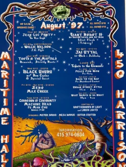 MHP 35 Willie Nelson - 1997 Poster Maritime Hall San Fran 1st