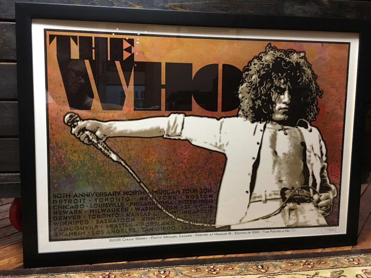 The Who - 2016 Chuck Sperry Poster Roger Daltry 50th Anniversary Tour FRAMED 4 The Who - 2016 Chuck Sperry Poster Roger Daltry 50th Anniversary Tour FRAMED - Image 4
