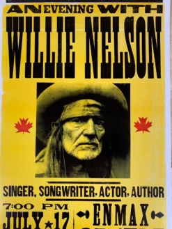 Willie Nelson - 2005 Franks Brothers Poster Lethbridge, Alberta