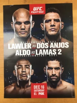 UFC Fight Night - 2017 Poster Lawler Vs Dos Anjos, Aldo Vs Lamas 2 -Art Poster Store image 6ddf4c72 2b41 449b a4bb 63004fe70fd3 scaled