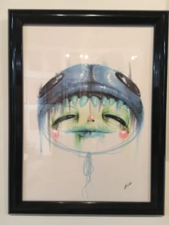 The Lie - Jay Turner Blue Helmet Art Print Graffiti Chicago