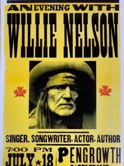 Willie Nelson - 2005 Franks Brothers Poster Calgary, Alberta