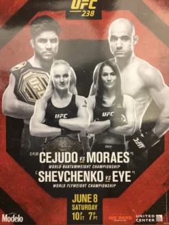 UFC 238 - 2019 Poster Cejudo Vs Moraes; Shevchenko Vs Eye -Art Poster Store image 76ca5c34 52ae 4b7c 8ae9 d2c94c98c7a2 scaled