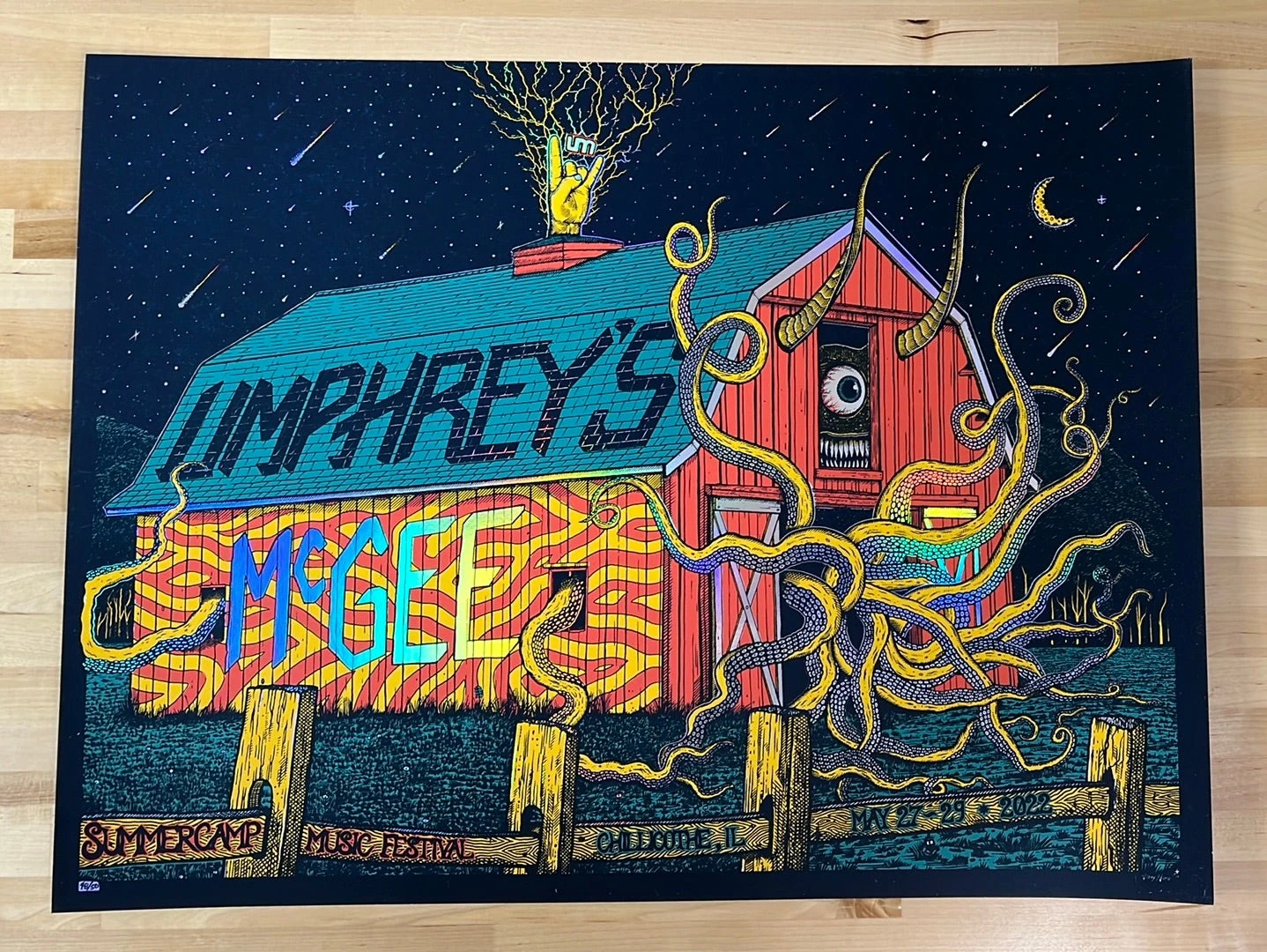 Umphrey's McGee - 2022 Brian Naro Poster Chillicothe, IL SCAMP FOIL 2 Umphrey's McGee - 2022 Brian Naro Poster Chillicothe, IL SCAMP FOIL - Image 2