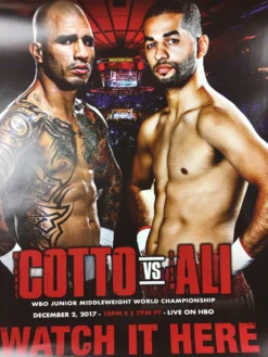 Boxing - 2017 Cotto Vs Ali World Championship Poster