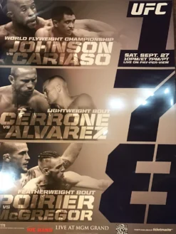 UFC 178 - 2014 Poster Conor McGregor Vs. Poririer, Johnson Vs. Cariaso MGM