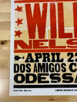 Willie Nelson - 2010 Hatch Show Print 4/22 Poster Odessa, Texas Dos Amigos Cantina -Art Poster Store image 7e02e41e c84c 4b3f 8635 d549078fa4ff scaled