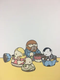 Hollow Friends - 2008 Mike Budai Poster Art Print