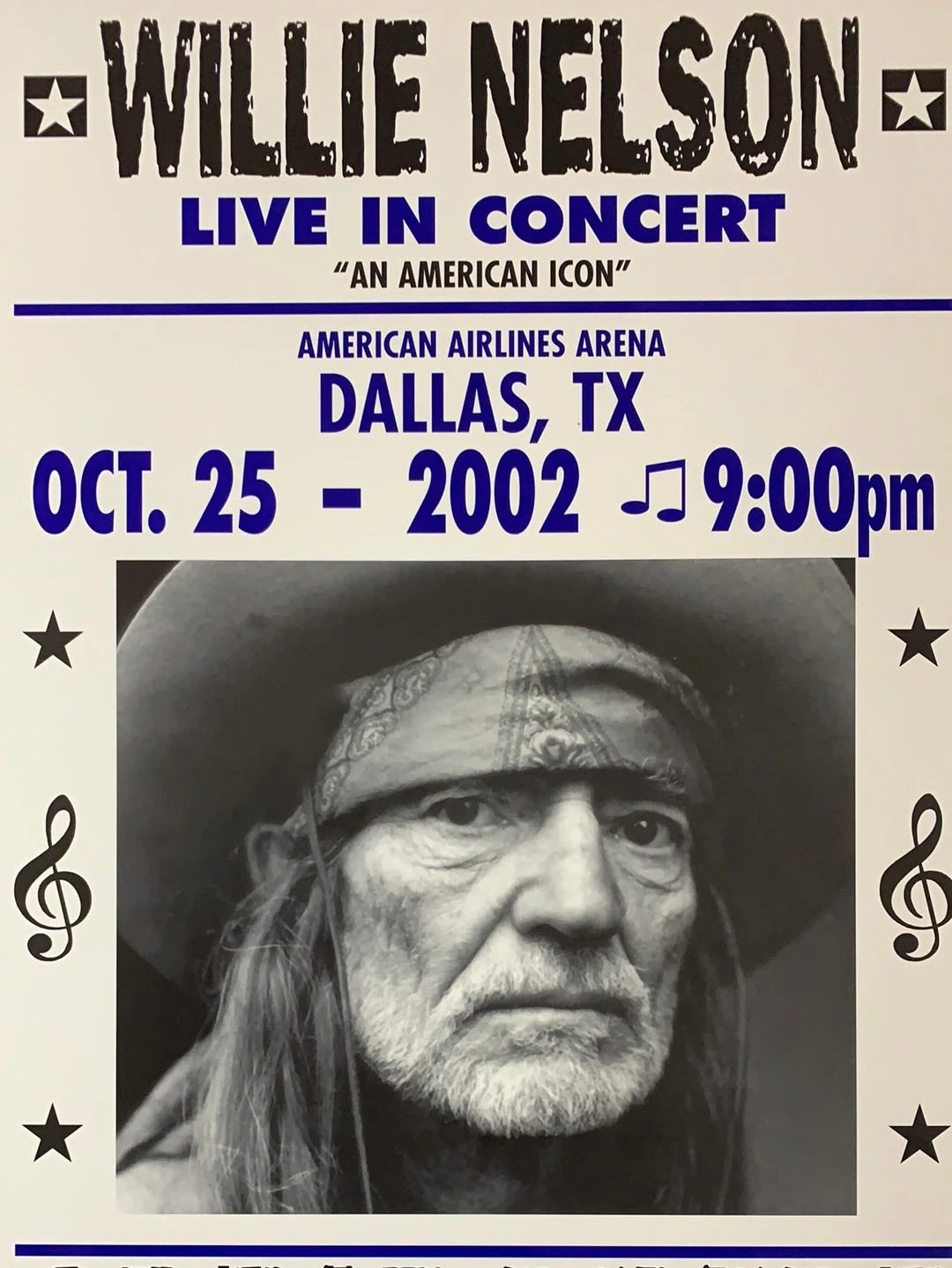 Willie Nelson - 2002 Franks Brothers 10/25 Poster Dallas, TX 1 Willie Nelson - 2002 Franks Brothers 10/25 Poster Dallas, TX