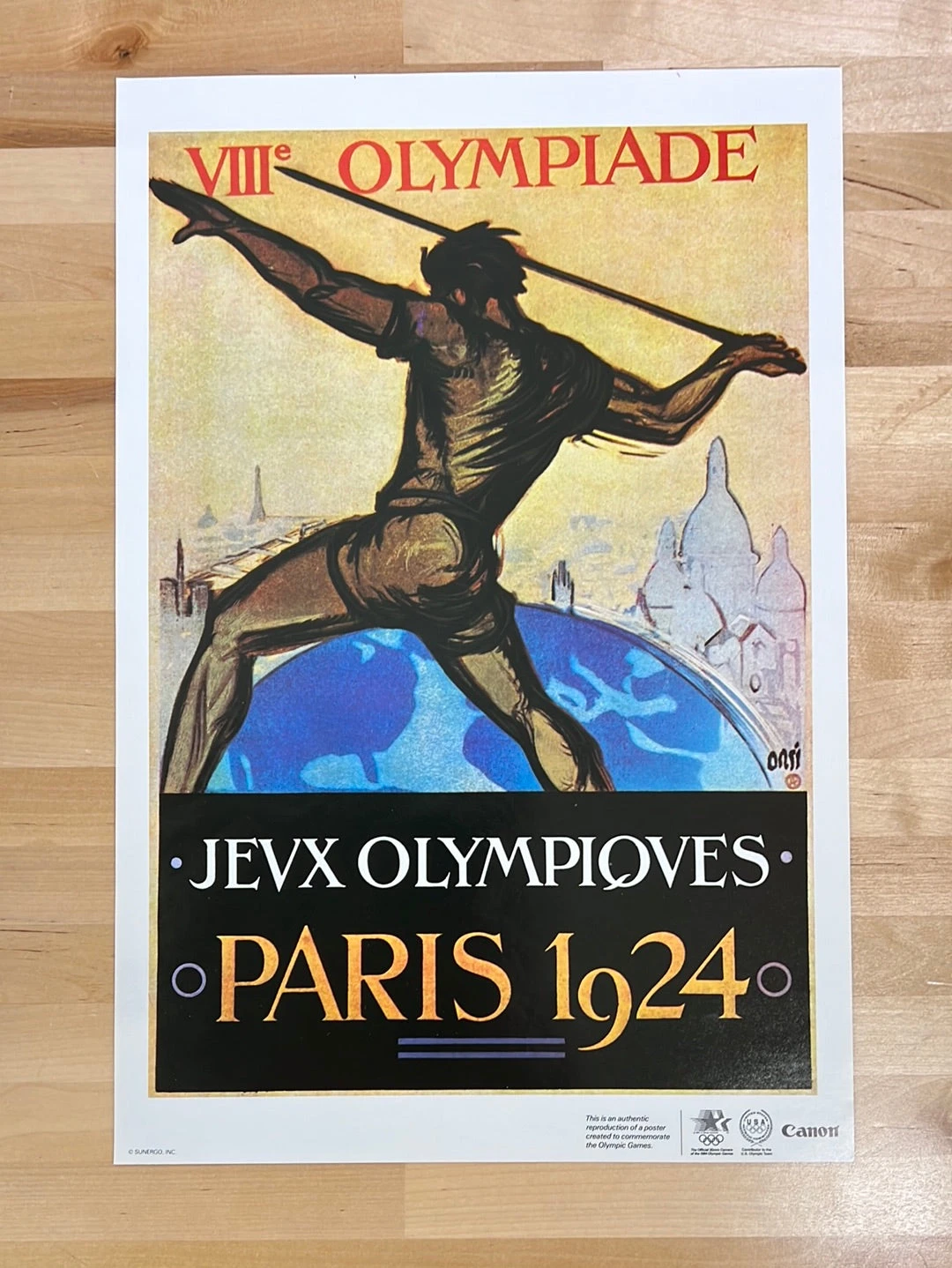 Canon Olympic Commemorative Series 1984 - Poster 1924 Paris 2 Canon Olympic Commemorative Series 1984 - Poster 1924 Paris - Image 2