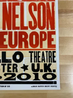 Willie Nelson - 2010 Hatch Show Print 10/6 Poster Manchester, UK Apollo Theatre -Art Poster Store image 904e6a4b 1155 4625 a881 58268ed8c078 scaled