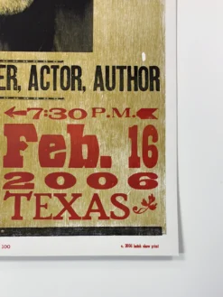 Willie Nelson - 2006 Hatch Show Print 2/16 Poster Big Spring, Texas Howard College -Art Poster Store image 92c55a94 6df6 4137 8262 558d84ad5a17