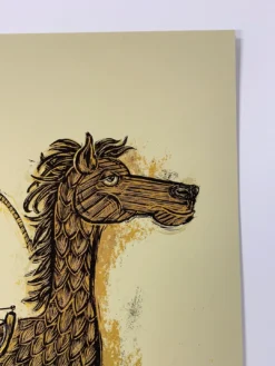 Tiny Cowboy - 2009 Dan Grzeca Poster Art Print Green/Gold 21/200 -Art Poster Store image 98f49429 d3b8 4bfc a66e 65fb63aaedb0