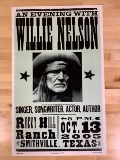 Willie Nelson - 2005 Franks Brothers Poster Smithville, Texas -Art Poster Store image a18ec08d 3c09 42a4 8011 d1f2b324179b scaled