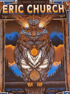 Eric Church - 2021 Half Hazard Poster Denver, CO Ball Arena