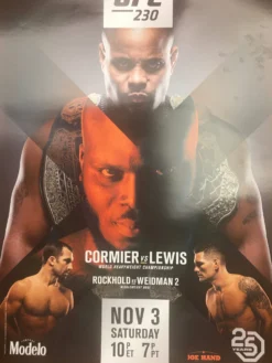 UFC 230 2018 Poster Cormier Vs Lewis & Rockhold Vs Weidman 2