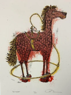 Tiny Cowboy - 2009 Dan Grzeca Poster Art Print PINK 21/200