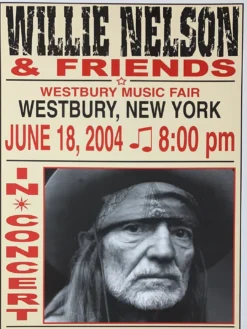 Willie Nelson - 2004 Franks Brothers 6/17 Poster Westbury, NY